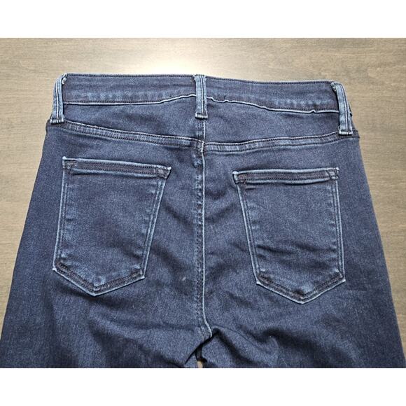 Women's Size 28 Just Black Denim Jeans Made In USA Mid Rise Skinny Stretch - Picture 3 of 8